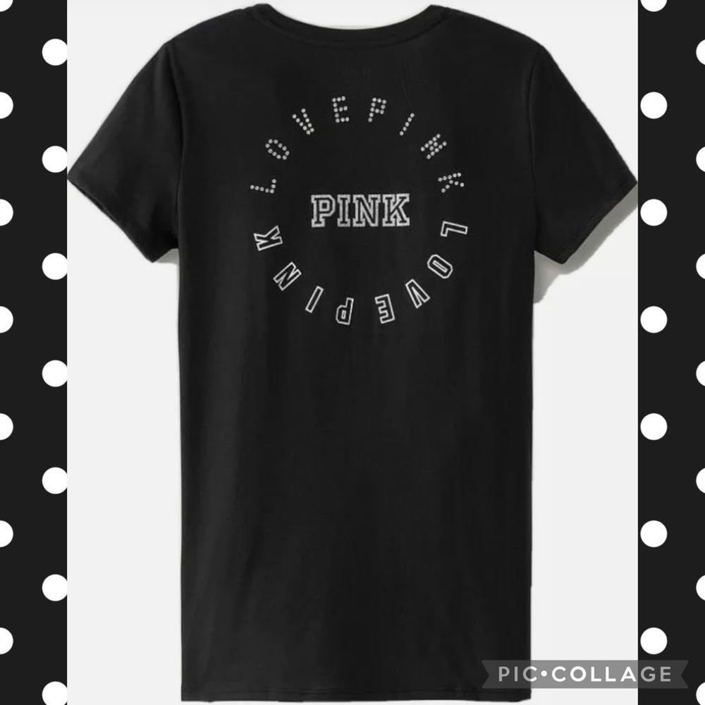 Victorias Secret Pink Size Large and 2x Bling Tee
Awesome Black And Silver NWT